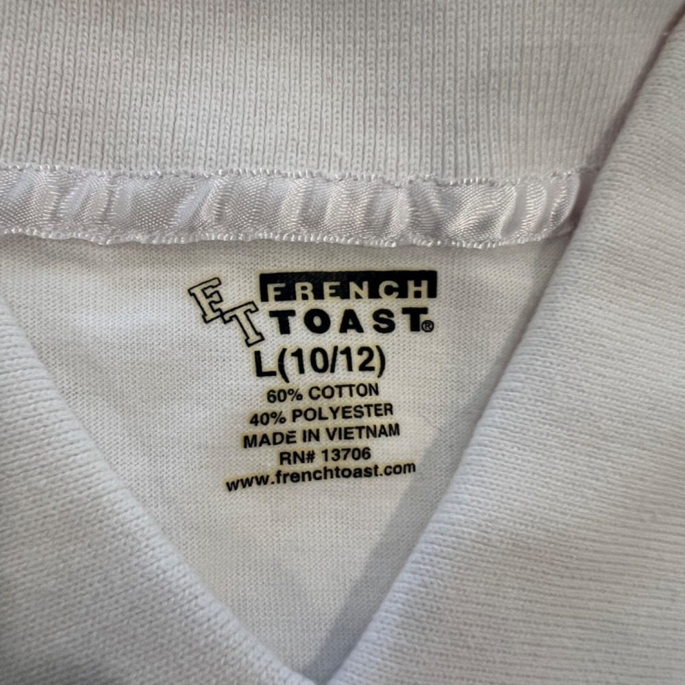 French Toast Girl's KidShield Polo Short Sleeve Polo Shirt--Size 10/12 - Picture 3 of 8
